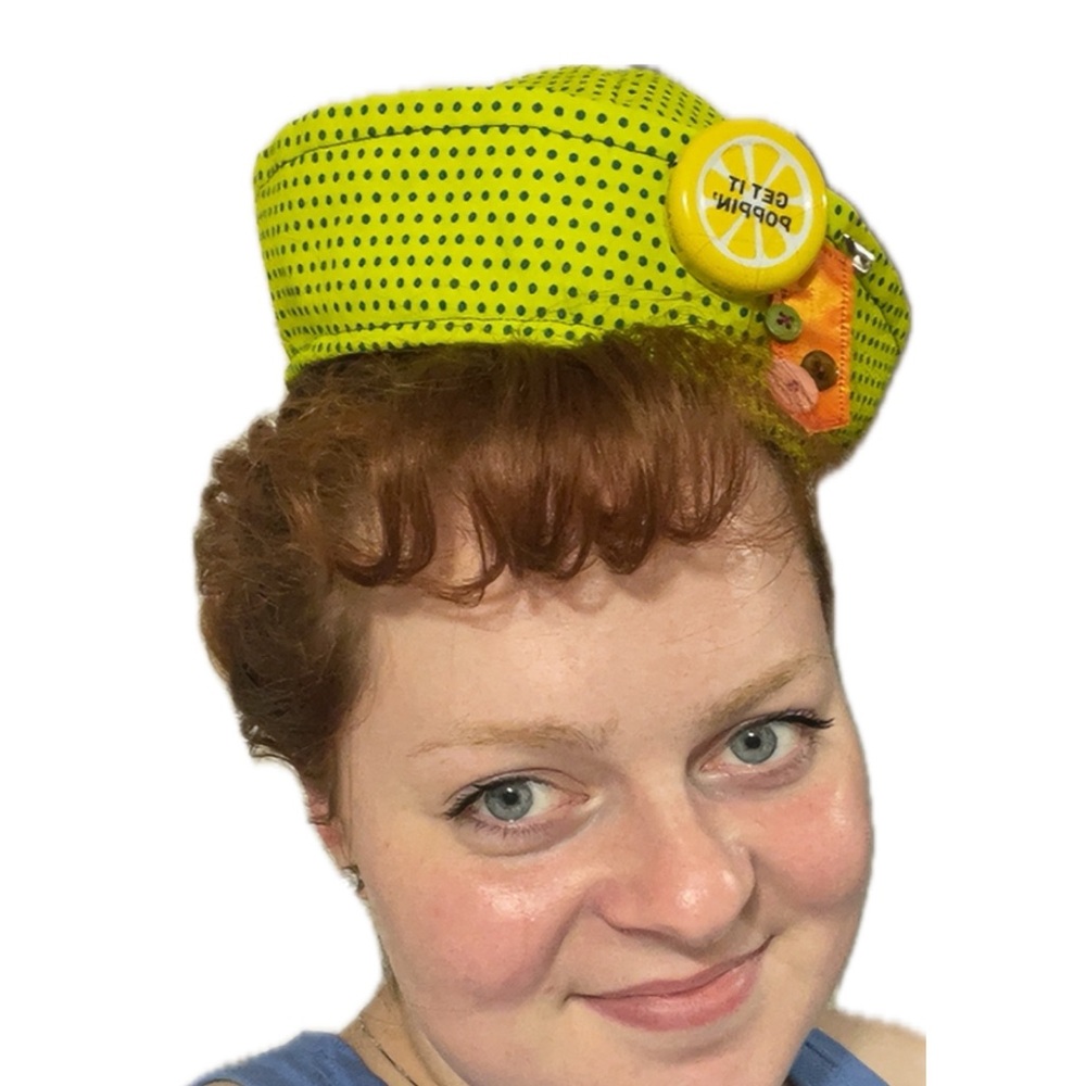 Vibrant Green Polka Dot Hat